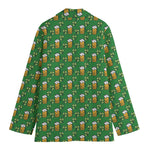 Cute St. Patrick's Day Pattern Print Women's Cotton Blazer