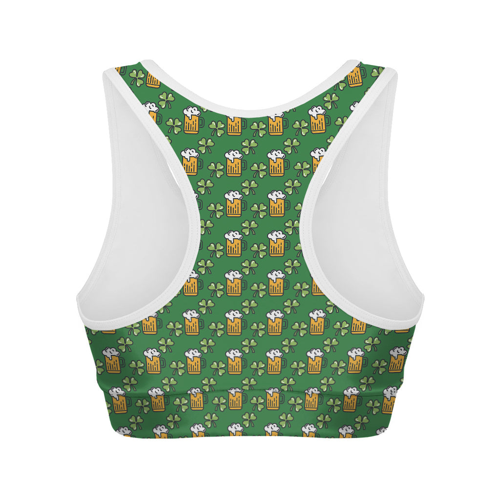 Cute St. Patrick's Day Pattern Print Women's Sports Bra
