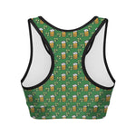 Cute St. Patrick's Day Pattern Print Women's Sports Bra