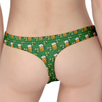 Cute St. Patrick's Day Pattern Print Women's Thong