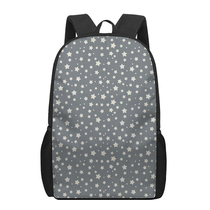 Cute Star Pattern Print 17 Inch Backpack