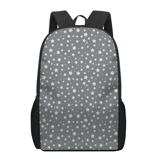 Cute Star Pattern Print 17 Inch Backpack