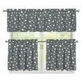 Cute Star Pattern Print 3 Piece Kitchen Curtains