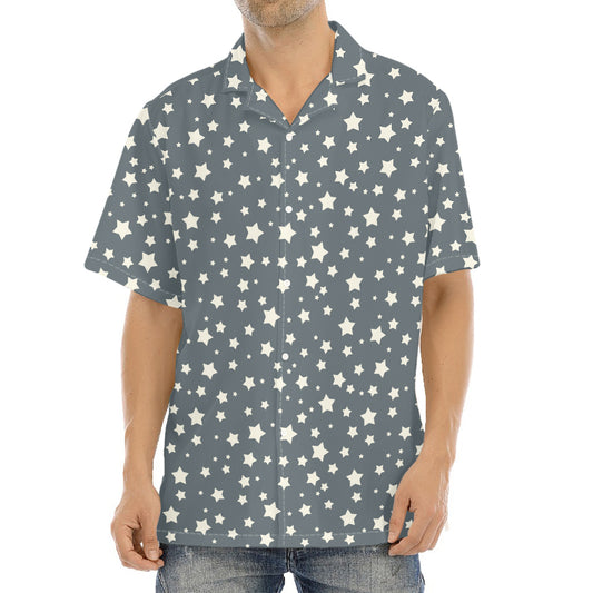 Cute Star Pattern Print Aloha Shirt