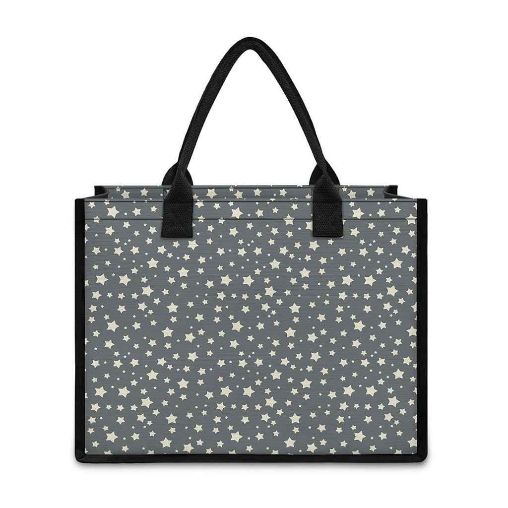 Cute Star Pattern Print Canvas Tote Bag