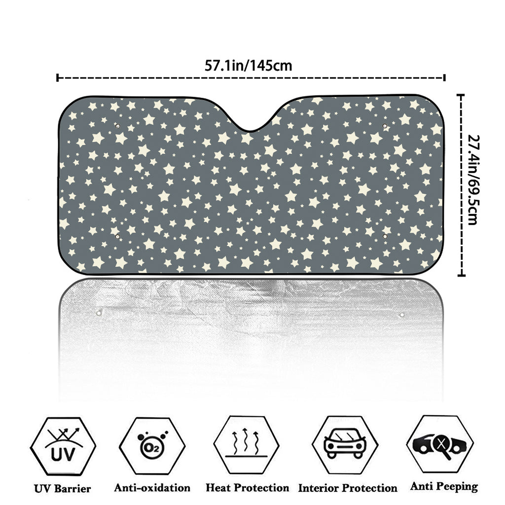 Cute Star Pattern Print Car Windshield Sun Shade