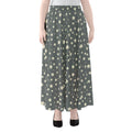 Cute Star Pattern Print Chiffon Maxi Skirt