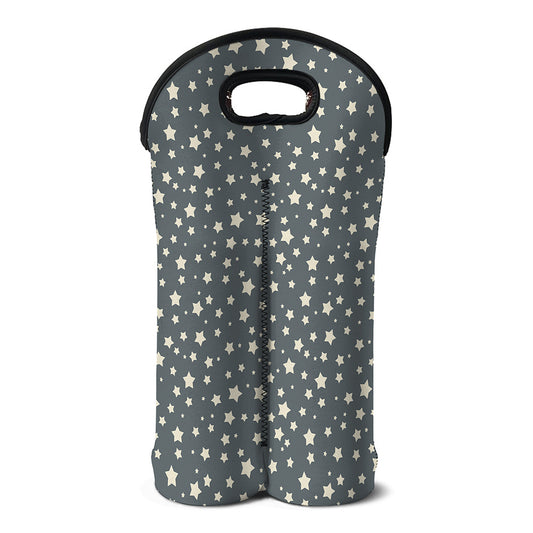 Cute Star Pattern Print Double Neoprene Wine Tote