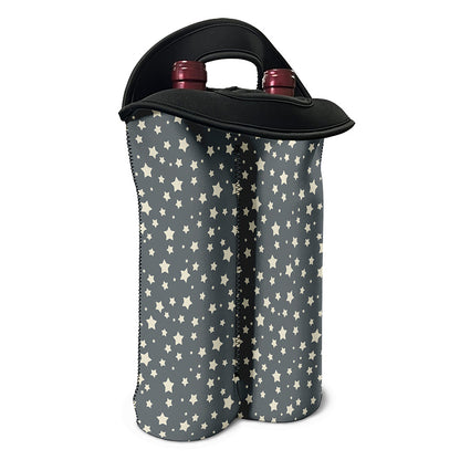 Cute Star Pattern Print Double Neoprene Wine Tote