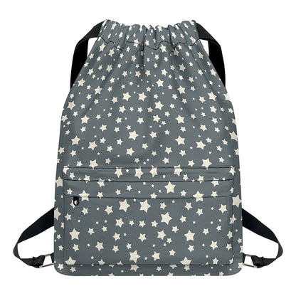 Cute Star Pattern Print Drawstring Backpack
