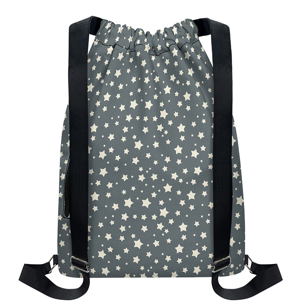 Cute Star Pattern Print Drawstring Backpack