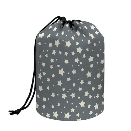 Cute Star Pattern Print Drawstring Makeup Bag