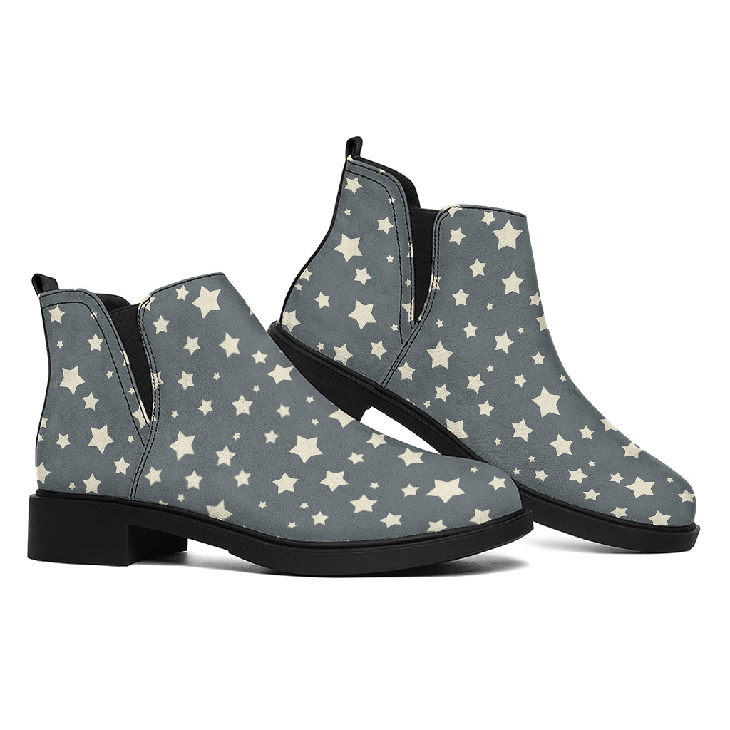 Cute Star Pattern Print Flat Ankle Boots