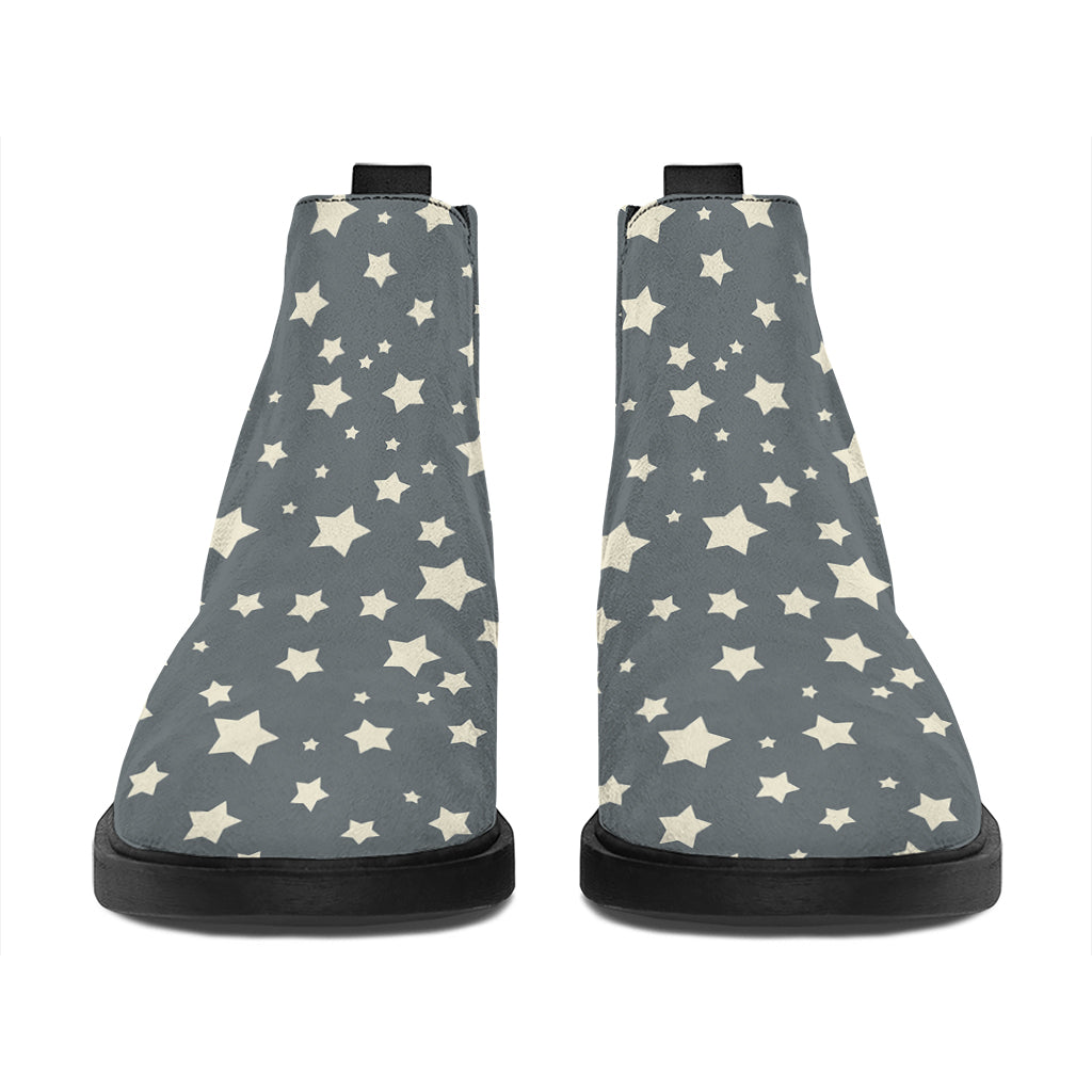 Cute Star Pattern Print Flat Ankle Boots