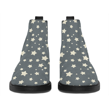 Cute Star Pattern Print Flat Ankle Boots