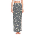 Cute Star Pattern Print High Slit Maxi Skirt