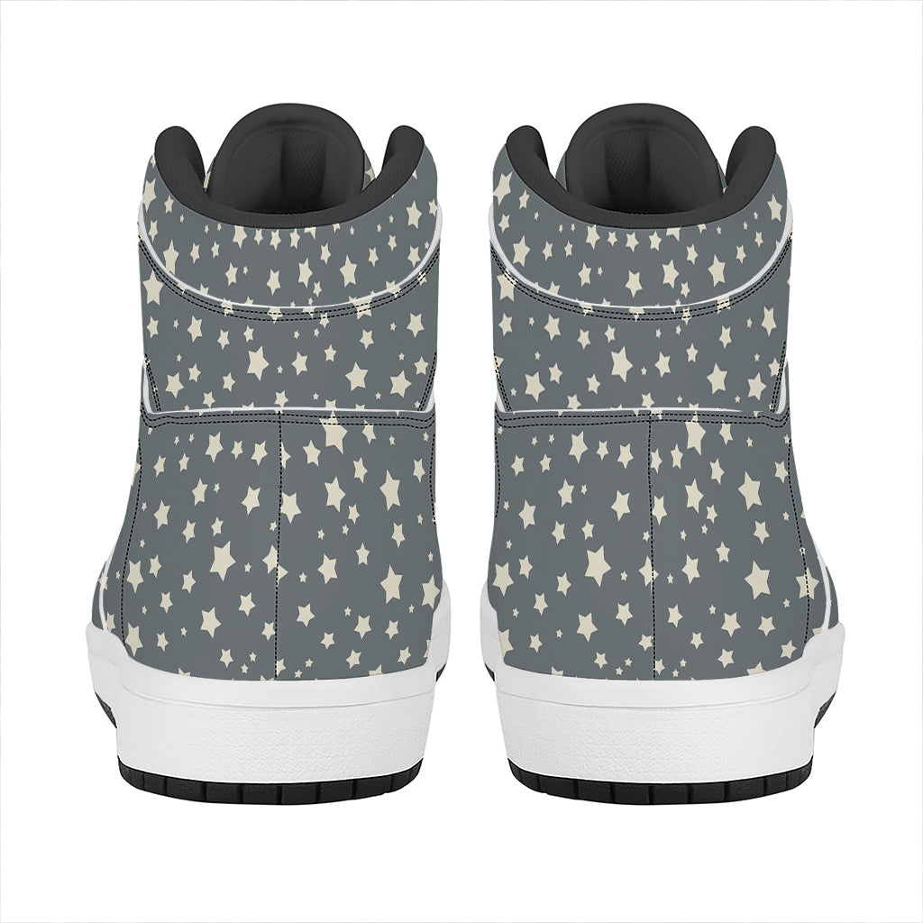 Cute Star Pattern Print High Top Leather Sneakers