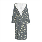 Cute Star Pattern Print Hooded Bathrobe
