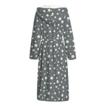 Cute Star Pattern Print Hooded Bathrobe