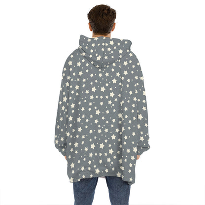Cute Star Pattern Print Hoodie Blanket