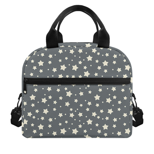 Cute Star Pattern Print Insulated Lunch Bag