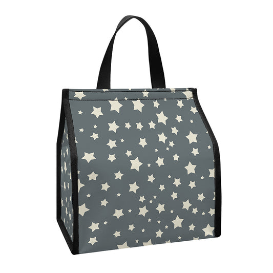 Cute Star Pattern Print Insulated Lunch Tote