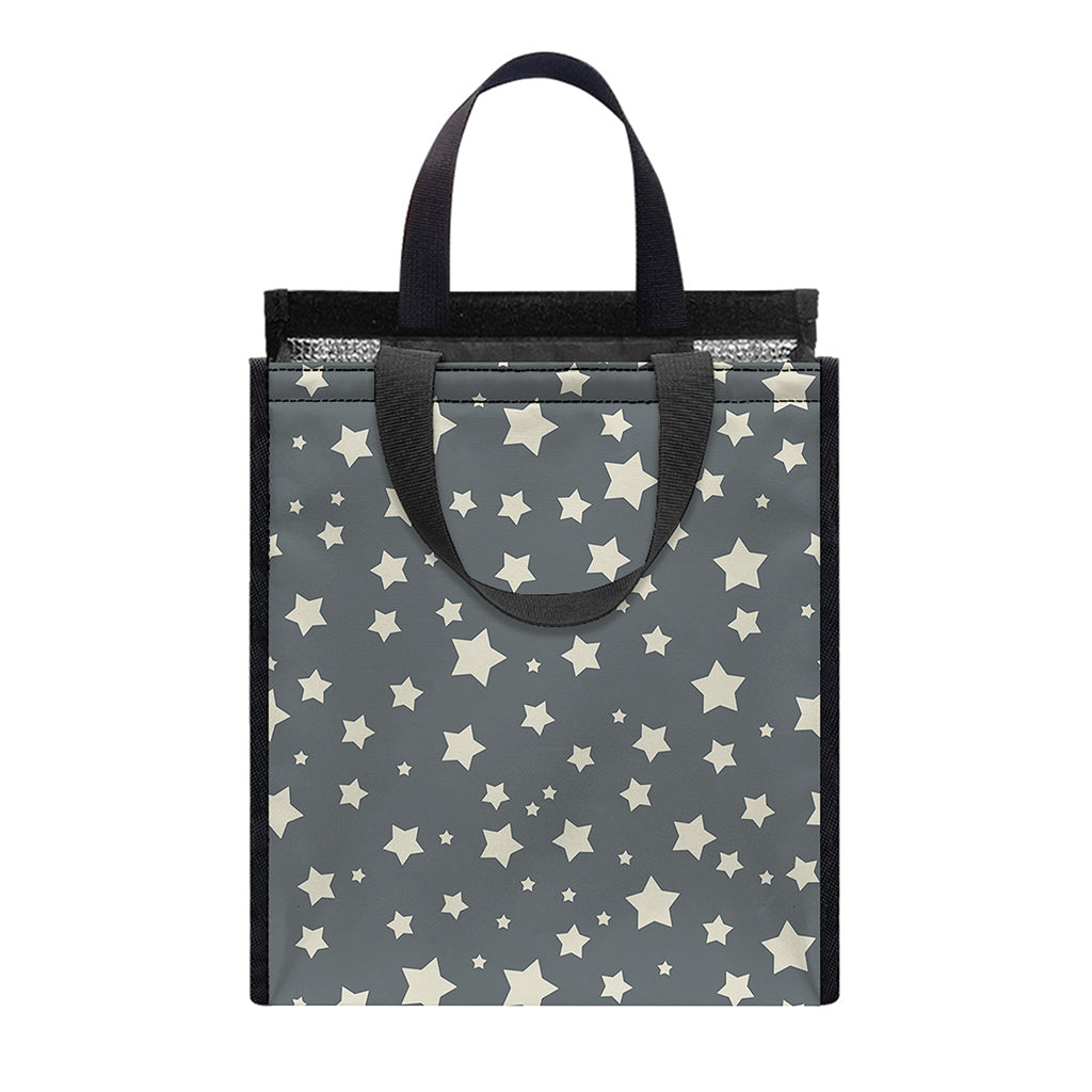 Cute Star Pattern Print Insulated Lunch Tote