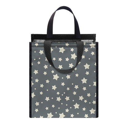 Cute Star Pattern Print Insulated Lunch Tote
