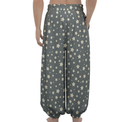 Cute Star Pattern Print Lantern Pants