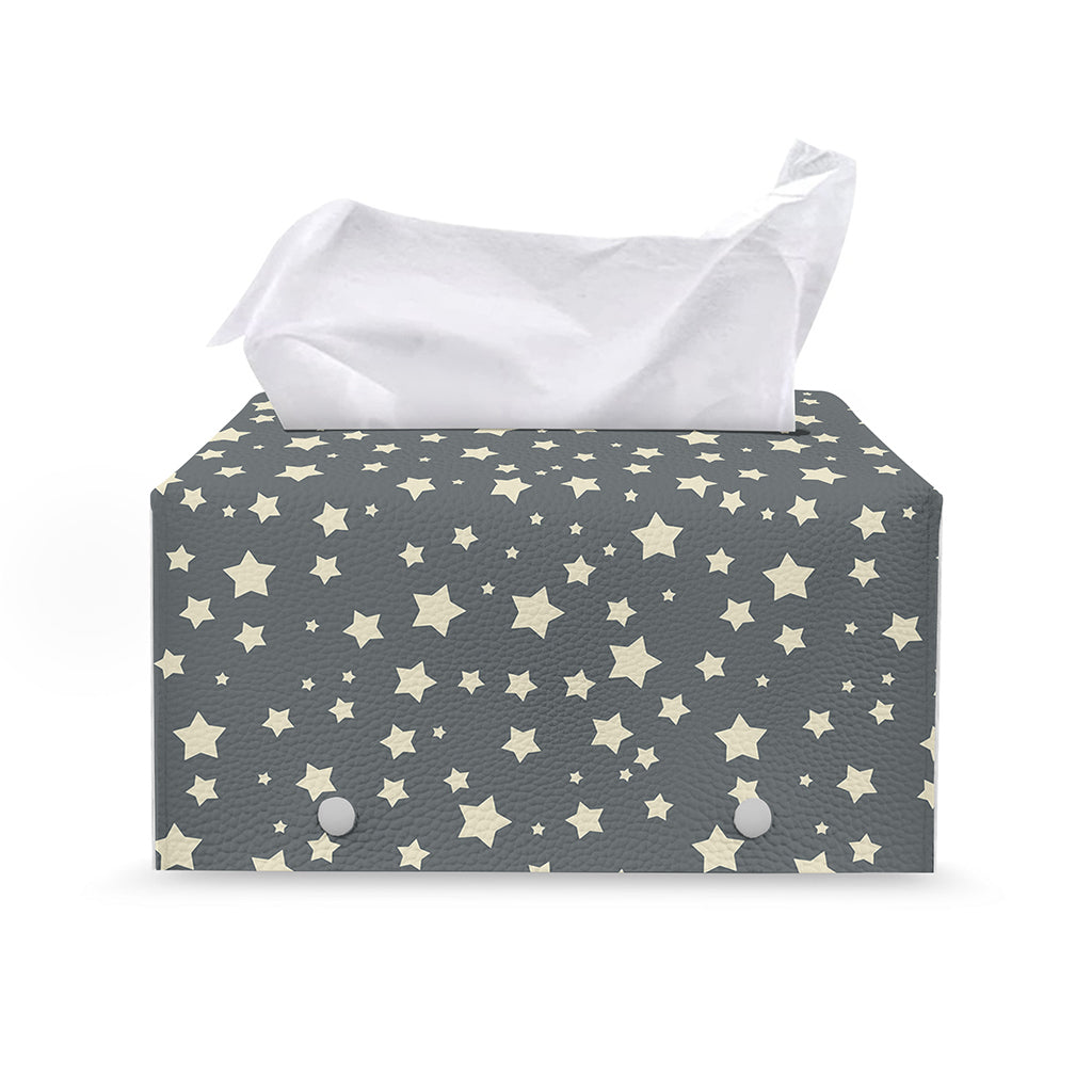 Cute Star Pattern Print Leather Tissue Box Cover
