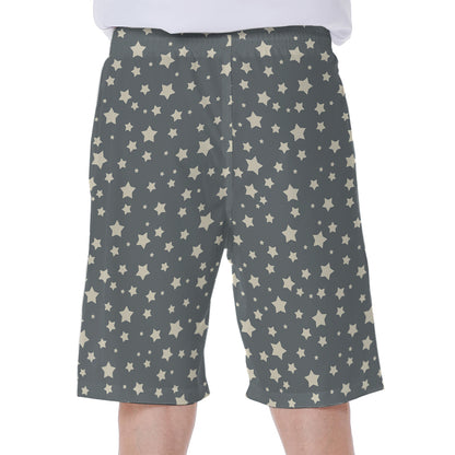 Cute Star Pattern Print Men's Beach Shorts