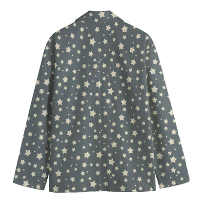 Cute Star Pattern Print Men's Blazer