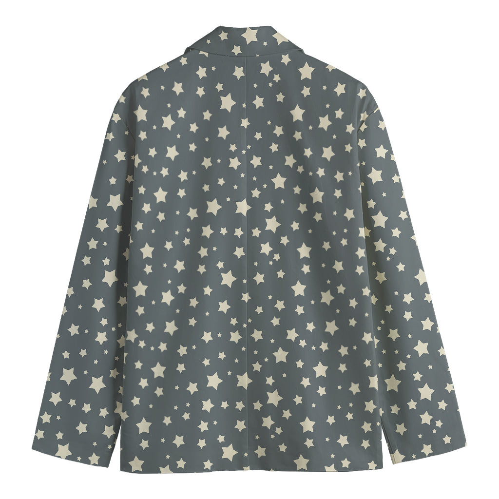 Cute Star Pattern Print Men's Cotton Blazer