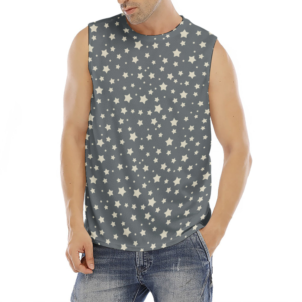 Cute Star Pattern Print Men's Fitness Tank Top