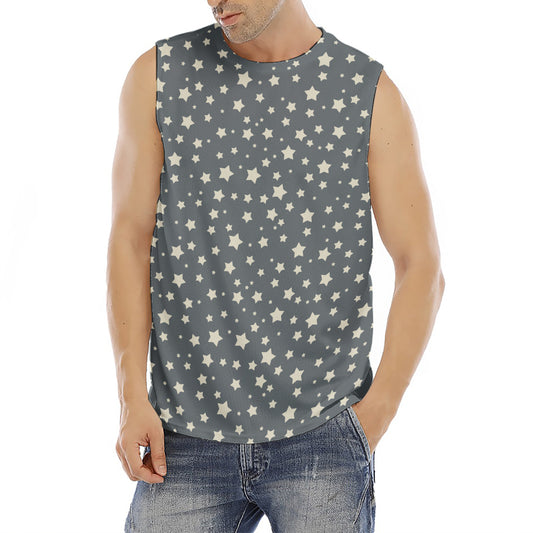 Cute Star Pattern Print Men's Fitness Tank Top