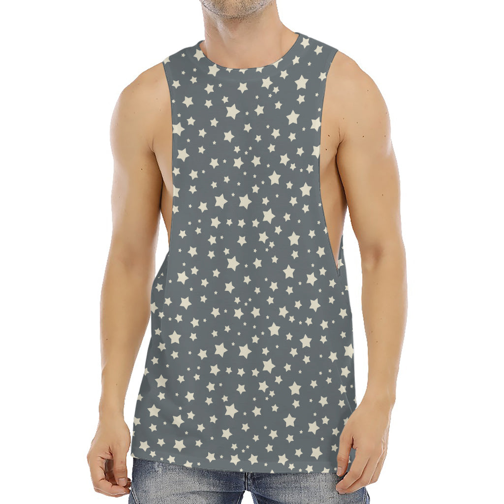 Cute Star Pattern Print Men's Muscle Tank Top