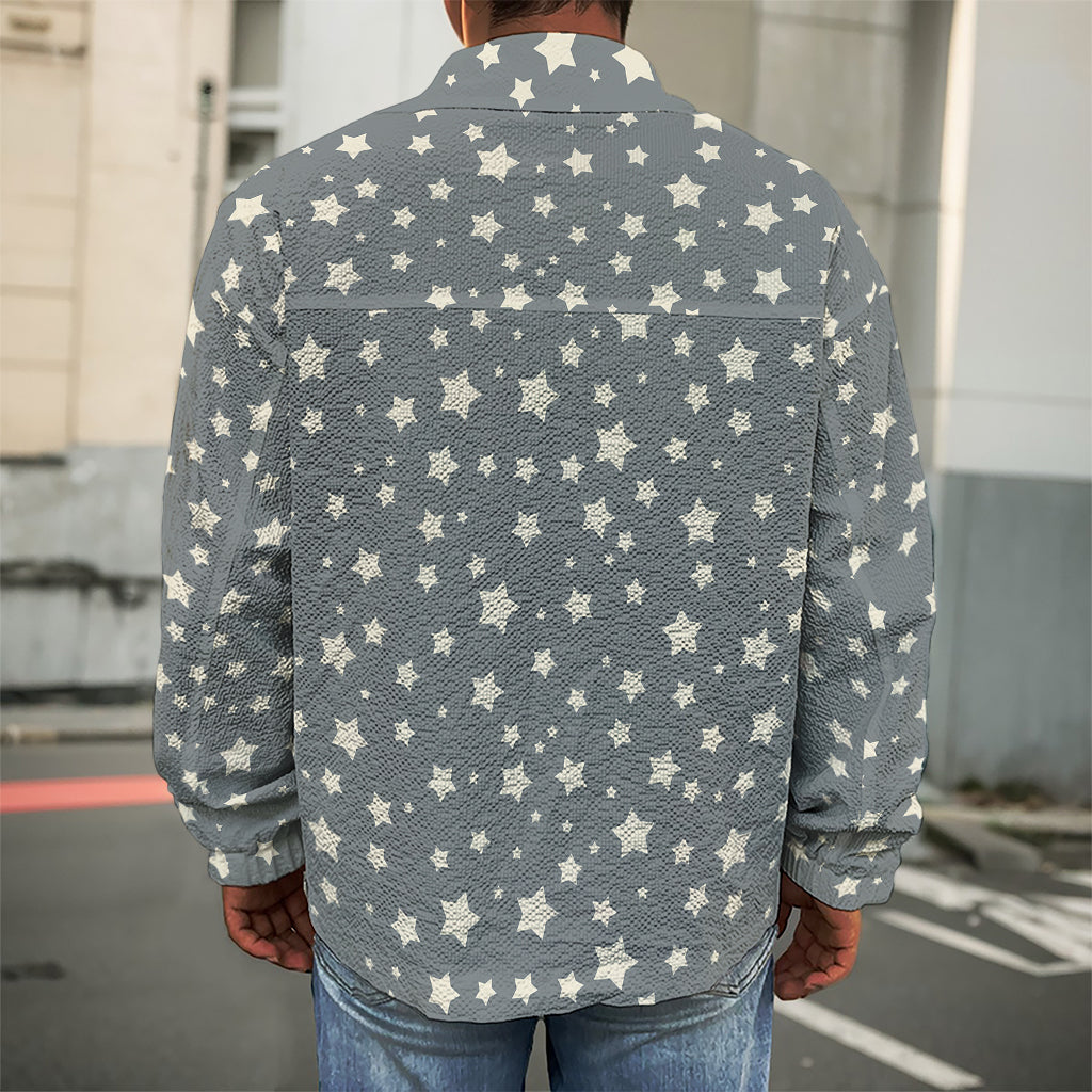 Cute Star Pattern Print Men's Shirt Jacket