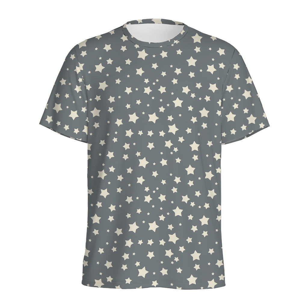 Cute Star Pattern Print Men's Sports T-Shirt
