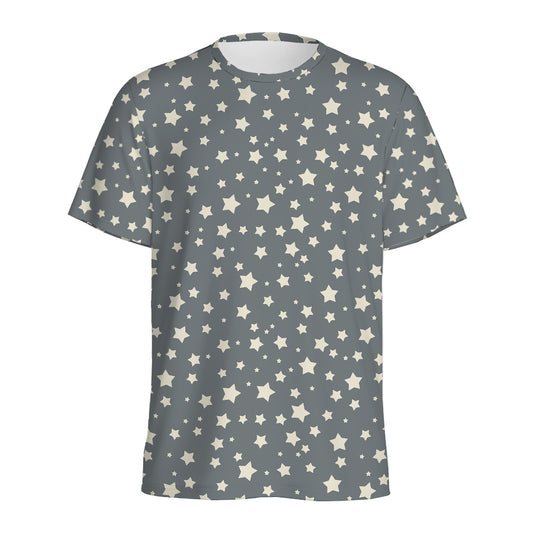 Cute Star Pattern Print Men's Sports T-Shirt