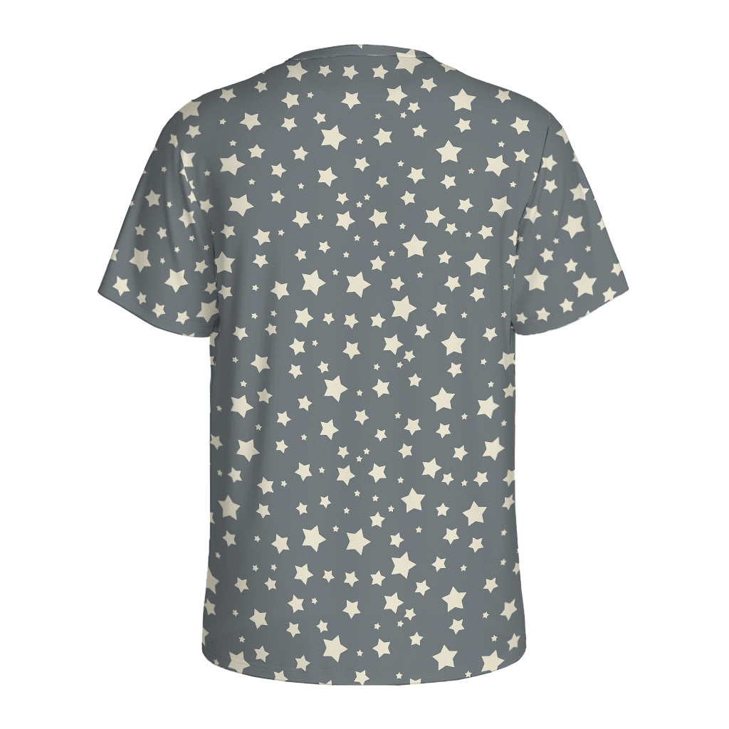 Cute Star Pattern Print Men's Sports T-Shirt