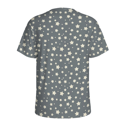 Cute Star Pattern Print Men's Sports T-Shirt
