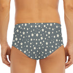 Cute Star Pattern Print Men's Triangle Swim Briefs