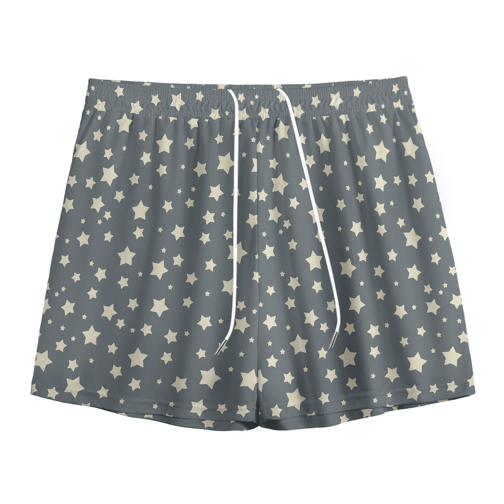 Cute Star Pattern Print Mesh Shorts