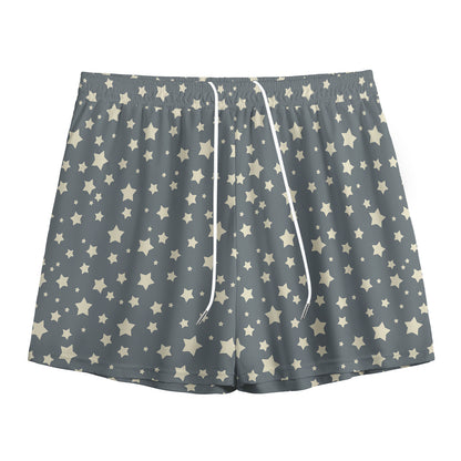 Cute Star Pattern Print Mesh Shorts
