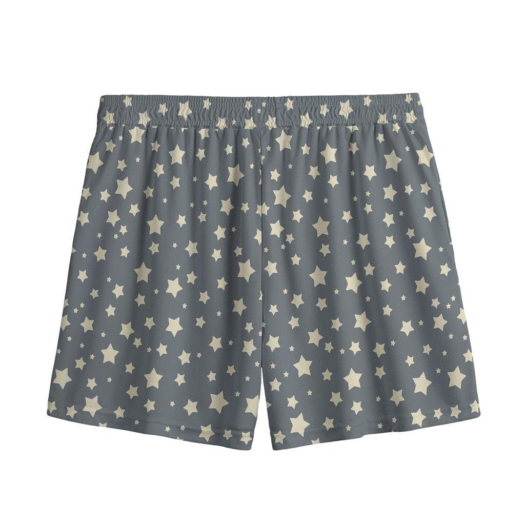 Cute Star Pattern Print Mesh Shorts