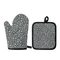 Cute Star Pattern Print Oven Mitt And Pot Holder Set
