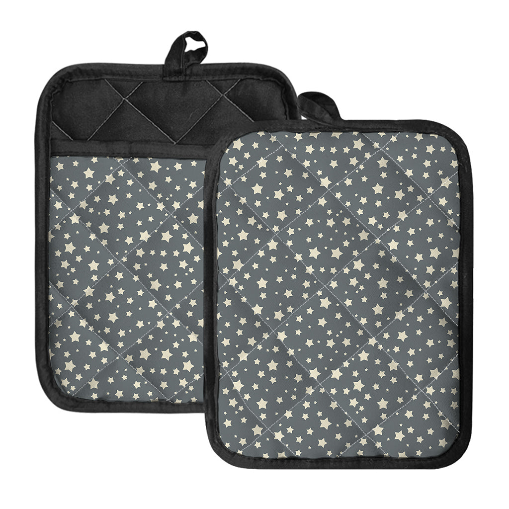 Cute Star Pattern Print Pot Holders With Pocket
