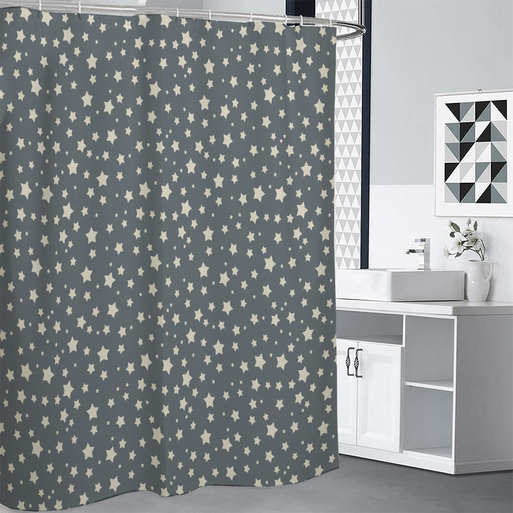 Cute Star Pattern Print Premium Shower Curtain
