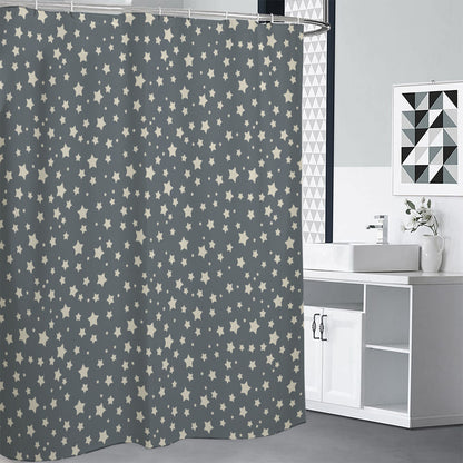 Cute Star Pattern Print Premium Shower Curtain