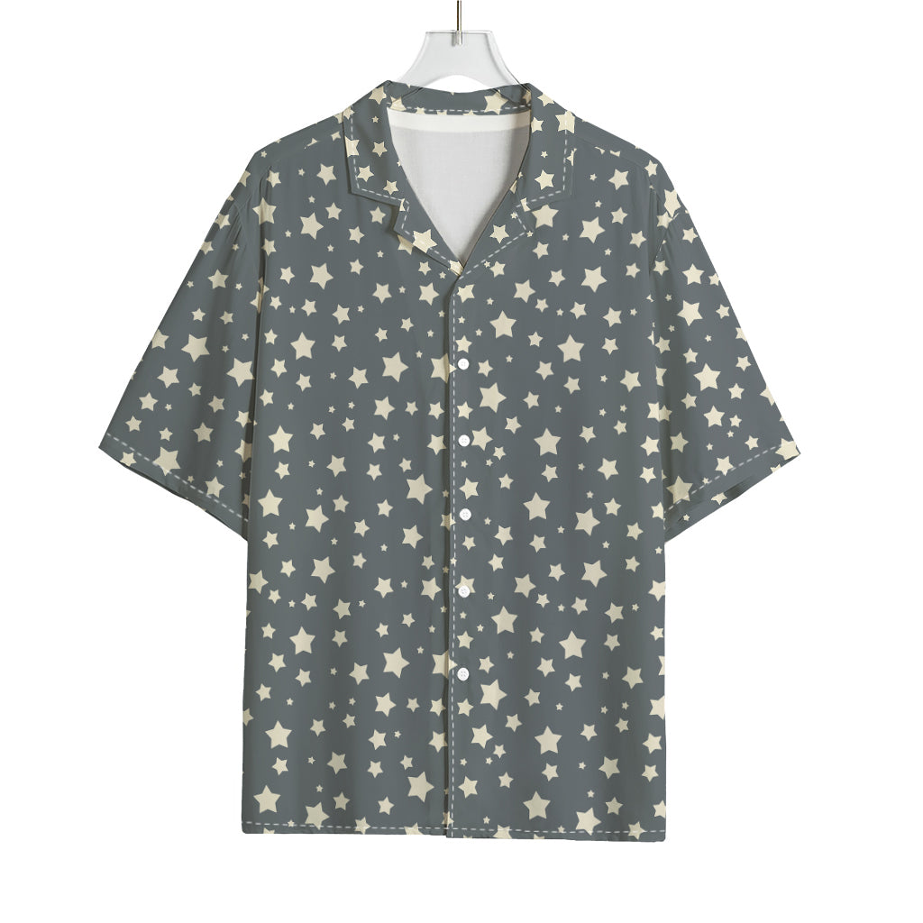 Cute Star Pattern Print Rayon Hawaiian Shirt
